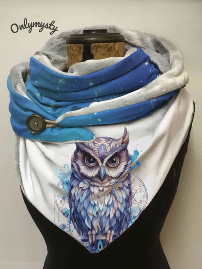 Autumn And Winter Style Owl Print Scarf