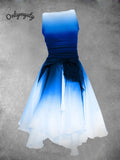 Women's Summer Gradient Art Design Maxi Dress